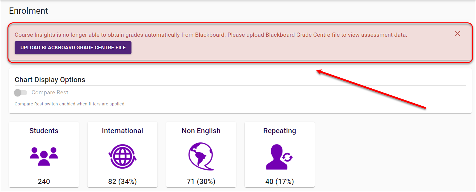 Course Insights Upload Assessment Data From Grade Centre Elearning 